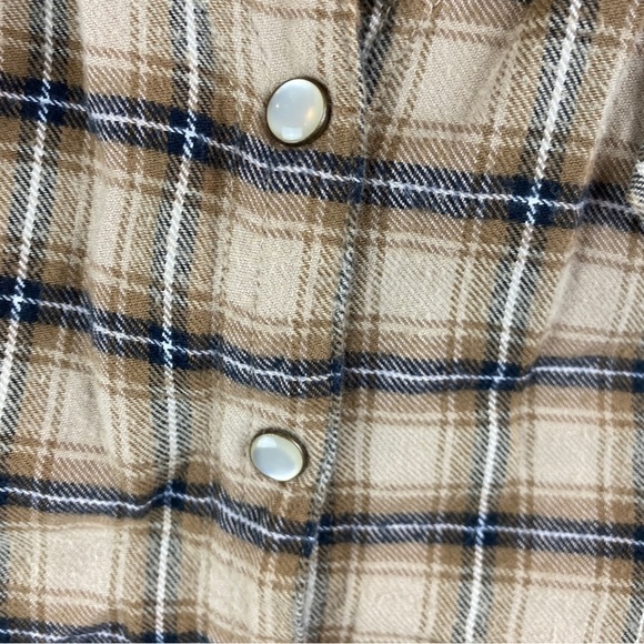 Guess | Jeans Flannel Plaid Western Snap Down Dress Tunic. Size Large - Picture 8 of 11